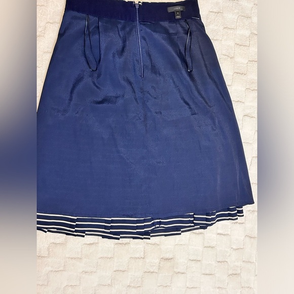 J. Crew Blue and Silver Pleated Midi Skirt - Picture 8 of 9